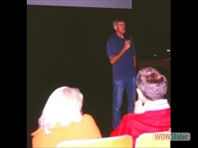 Dr. Phil Currie speaking in Cedar Rapids 2002